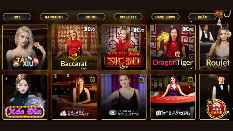 Sảnh Live Casino HitClub luôn thu hút đông đảo người chơi